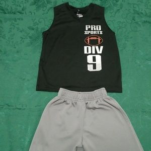 Boys athletic tank top out fit